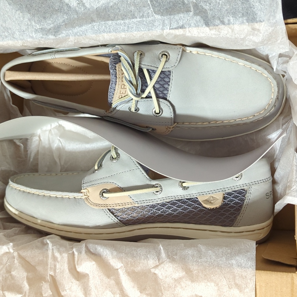 Sperry Topsiders Koifish Mesh Grey 9M NEW